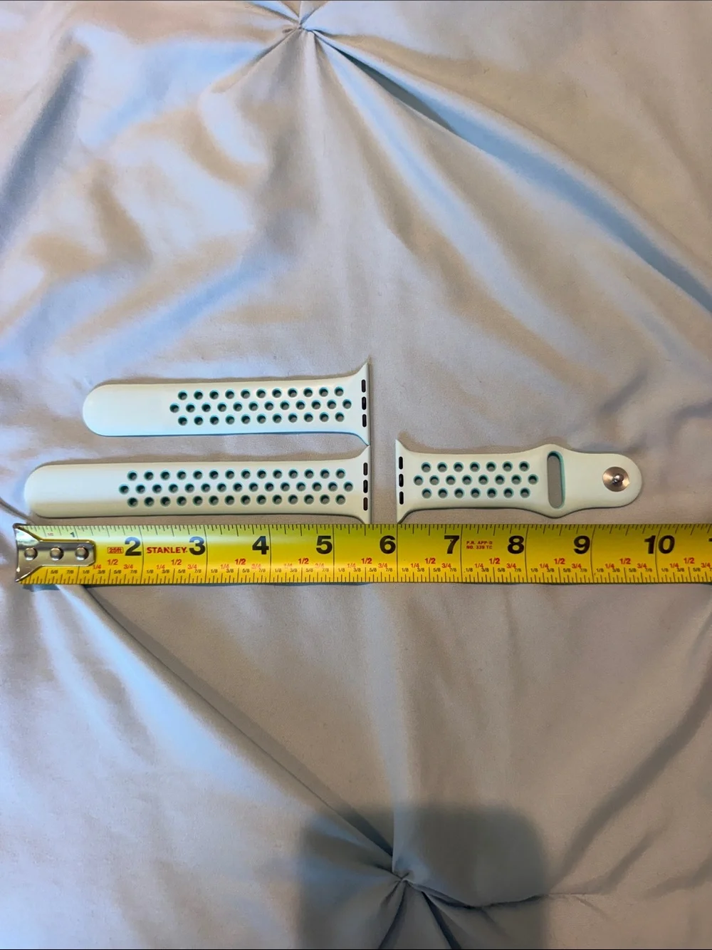 Apple Silicone Sport Band in Pale Mint Green with Perforations